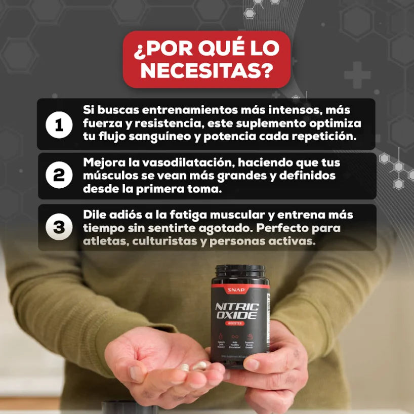 Nitric Oxide Booster | Potencia tu rendimiento al máximo con cada capsula ®